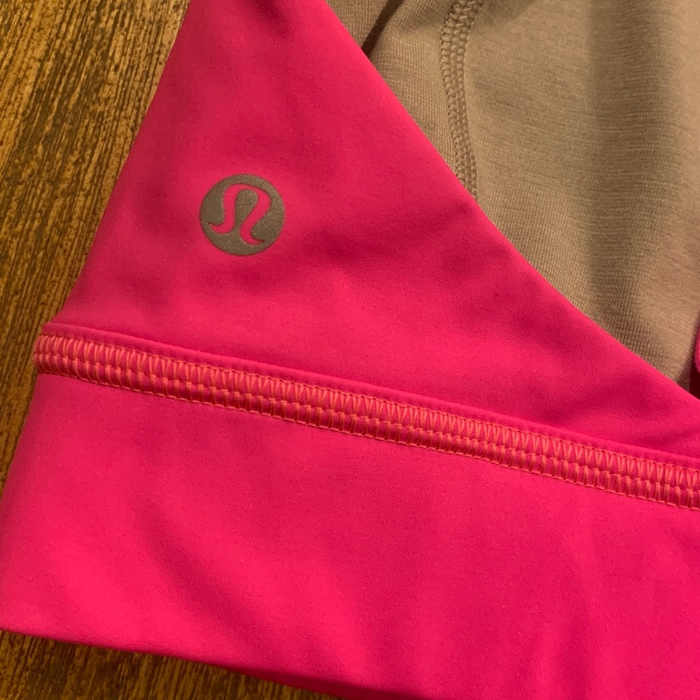 Lululemon hot pink strappy workout top/bra. No tag. See measurements.